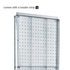Azar Displays 2 Sided- White Pegboard Floor Display On A Revolving Round Studio Base 700780-WHT